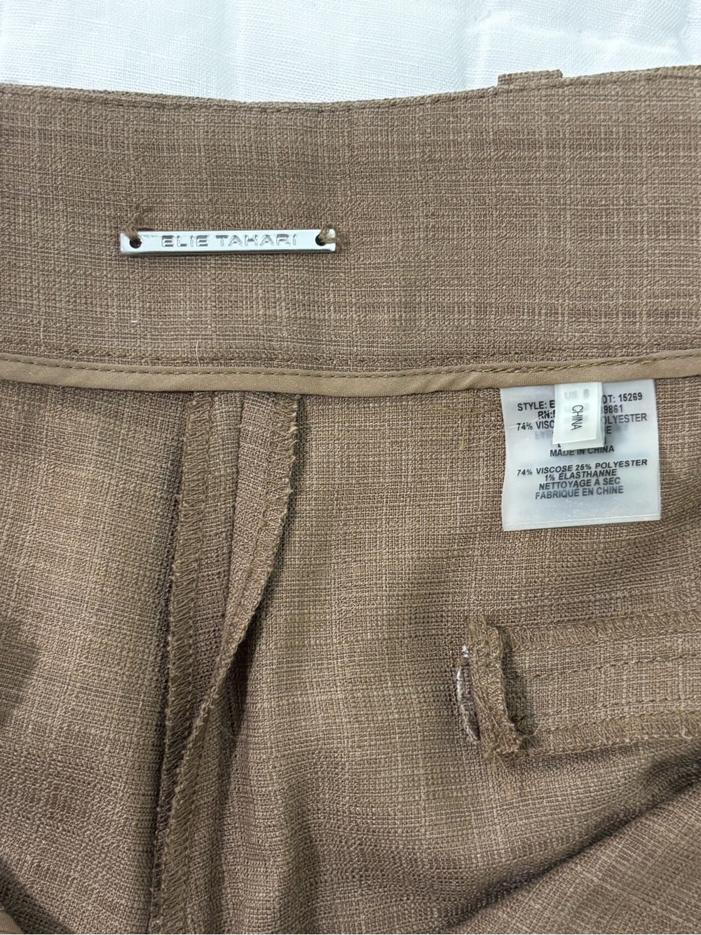 Elie Tahari Tan suit 10/8 - Picture 3 of 16